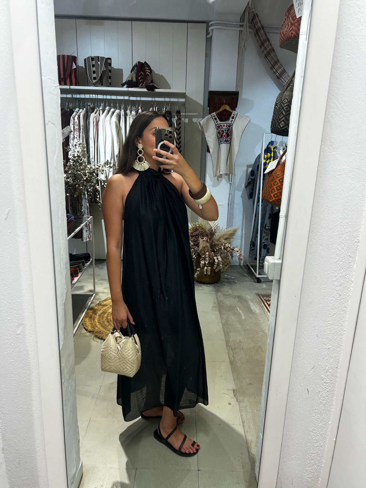 Vestido HALTER NEGRO