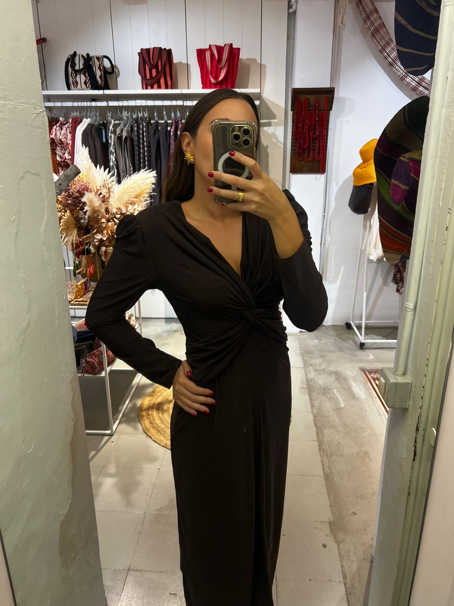 VESTIDO COSSIMA MARRON