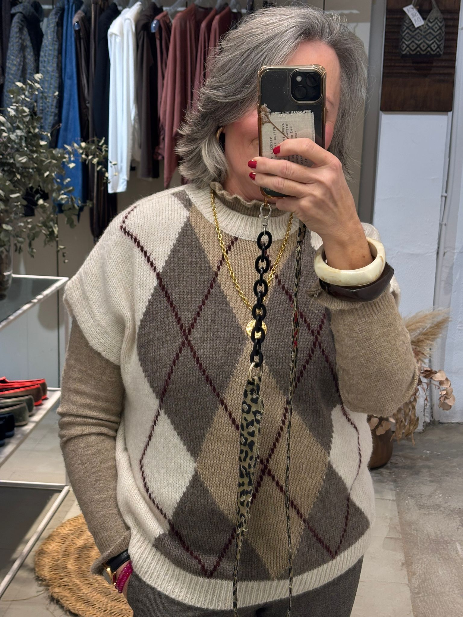 JERSEY DIAMOND MARRON