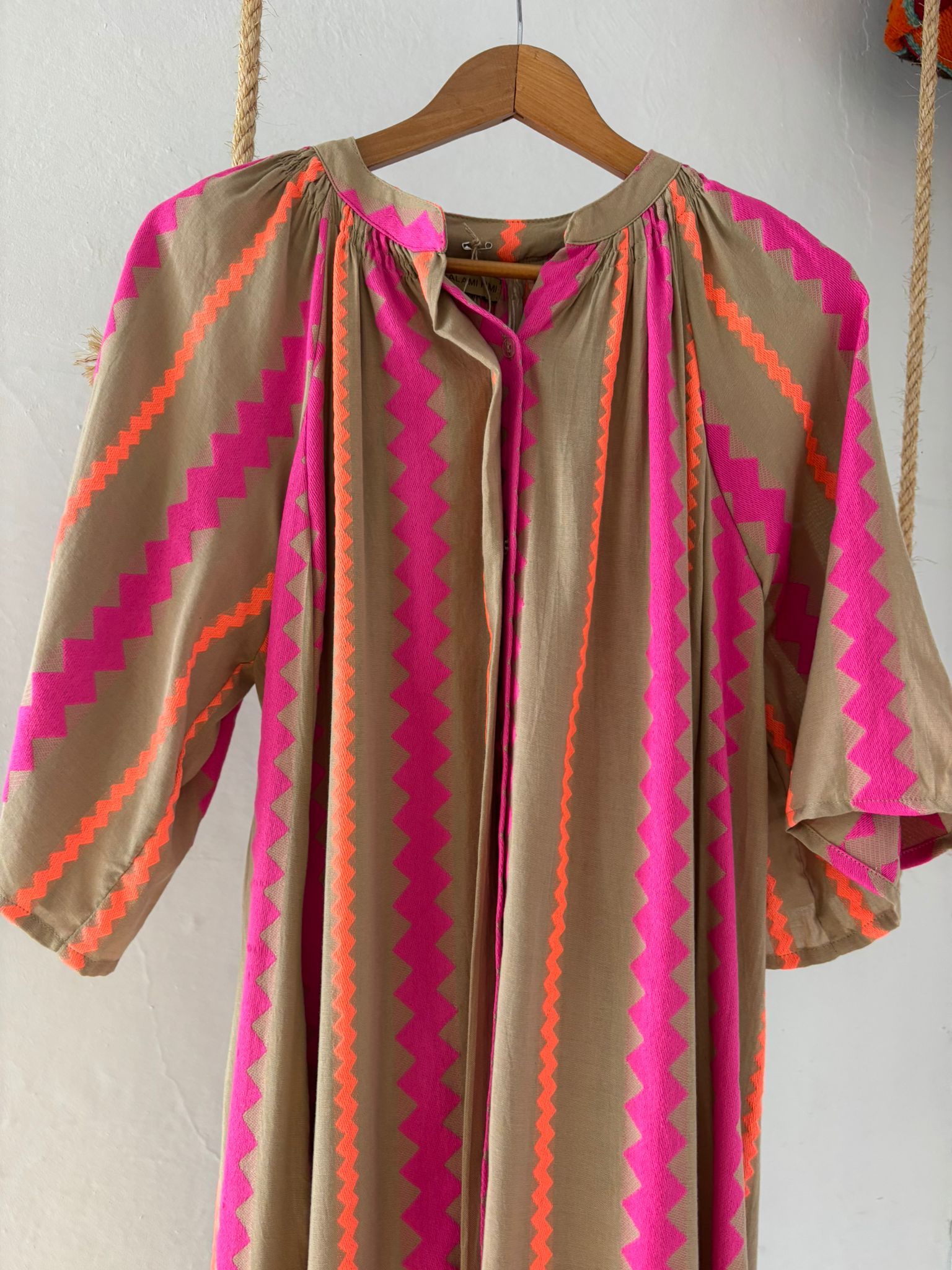 VESTIDO IKAT ARENA