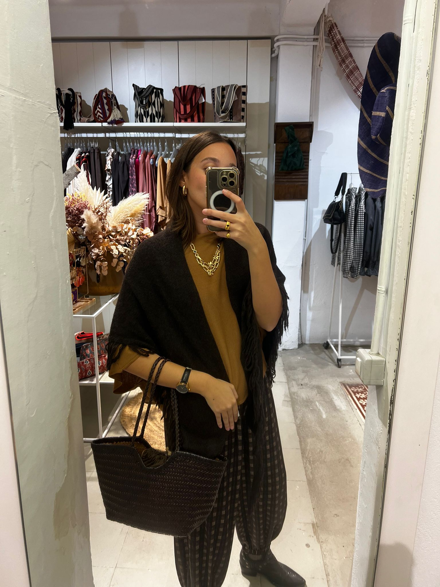 PONCHO MARRON