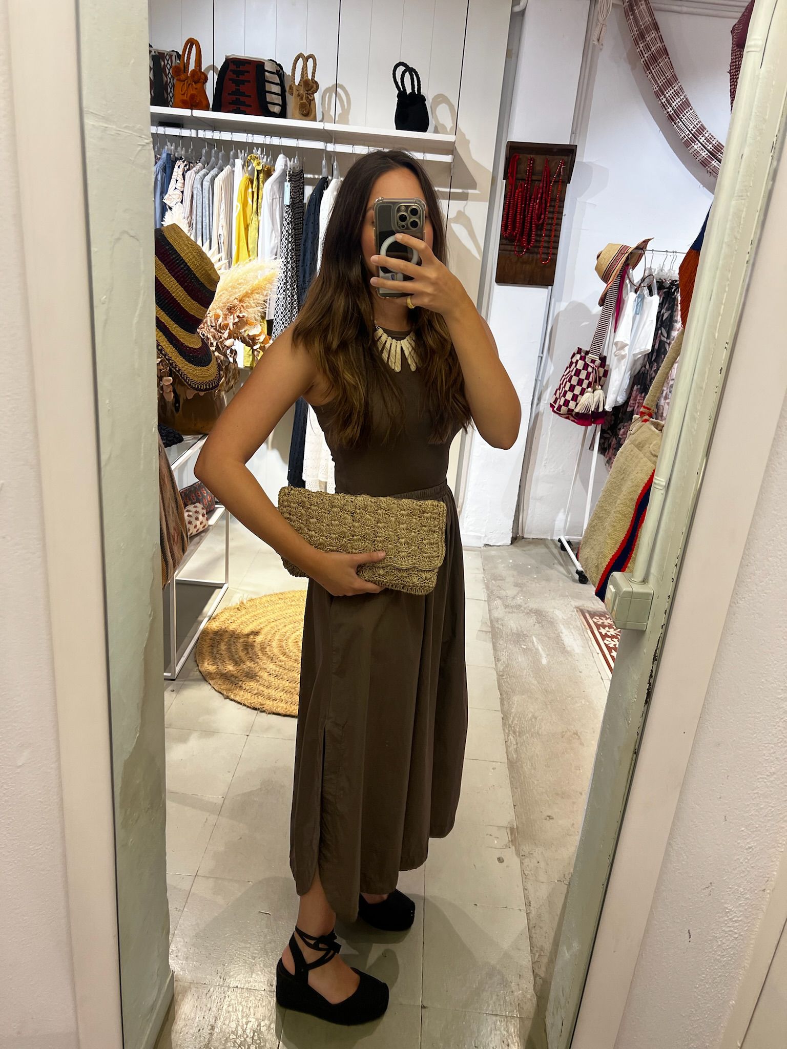 VESTIDO BELEN MARRON