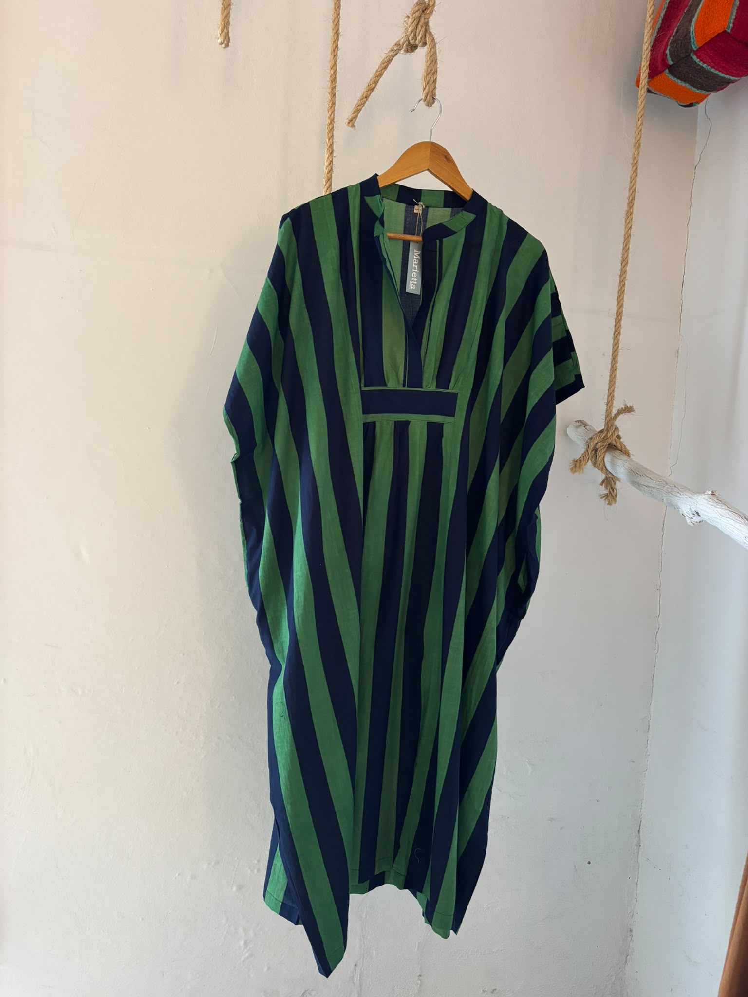 CAFTAN  MENORCA VERDE - AZUL